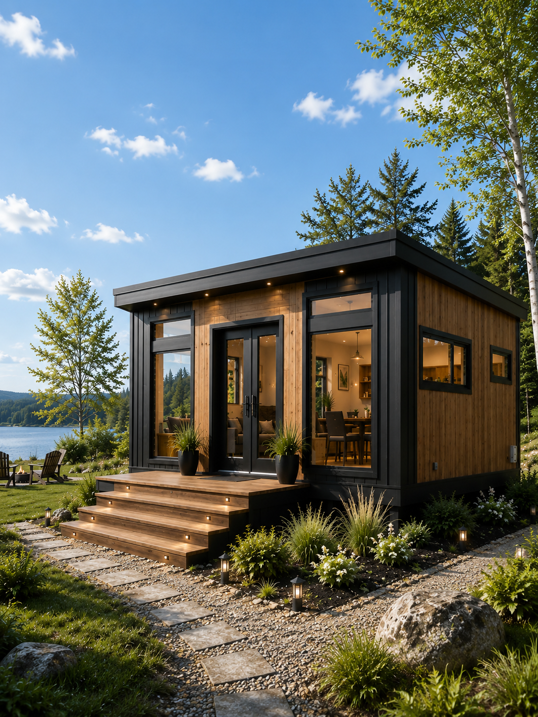 Mini-maison moderne préfabriquée sur mesure en Mauricie - Unex Construction