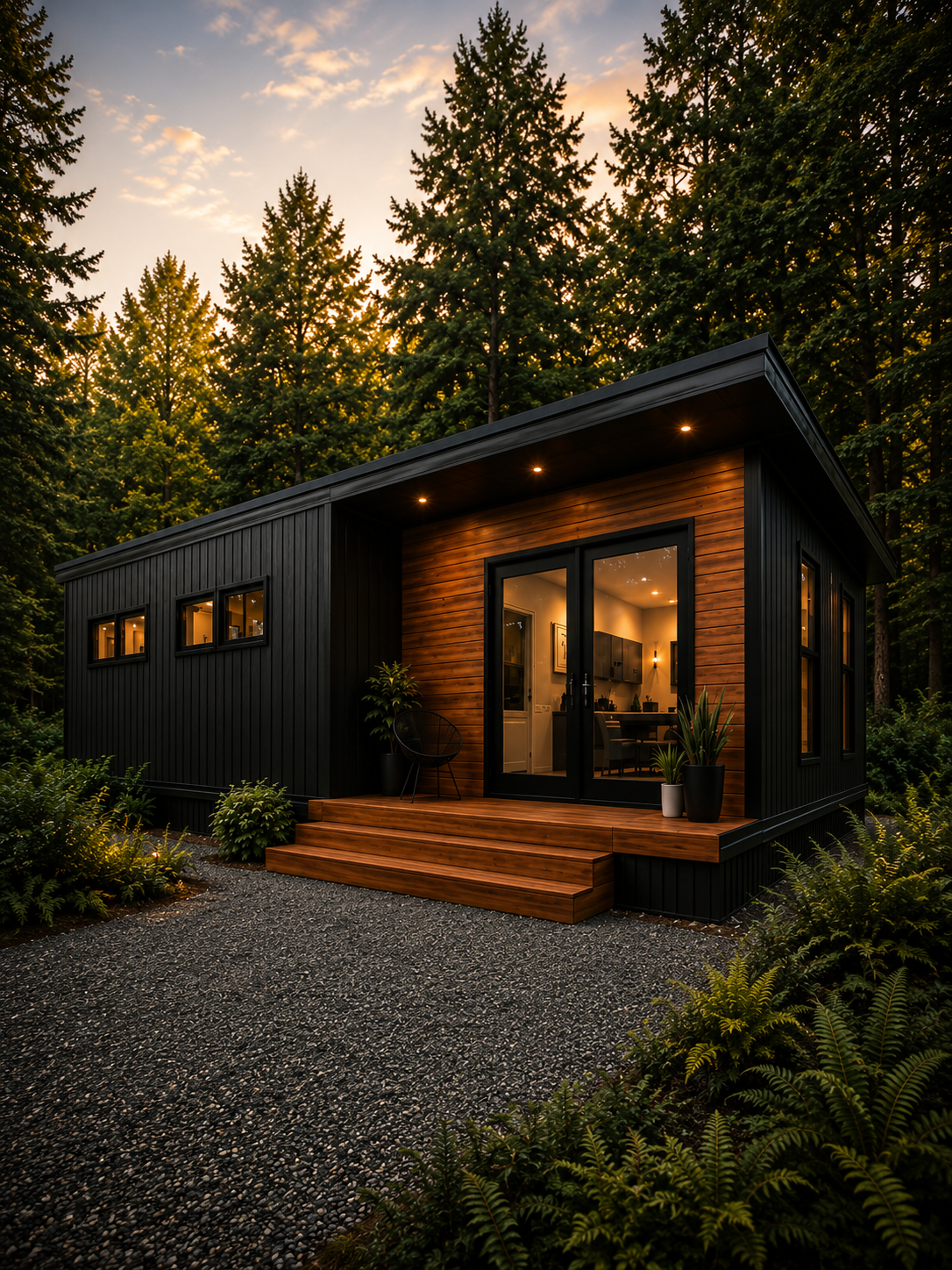 Mini-maison moderne préfabriquée sur mesure en Mauricie - Unex Construction