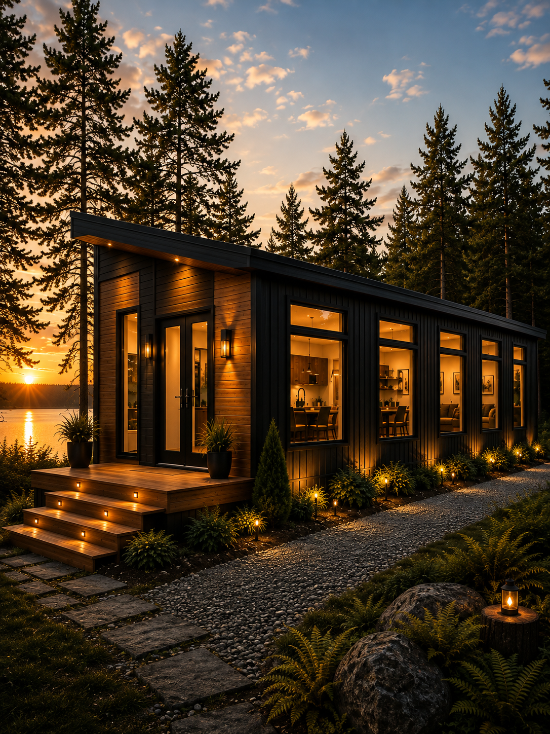 Mini-maison moderne préfabriquée sur mesure en Mauricie - Unex Construction