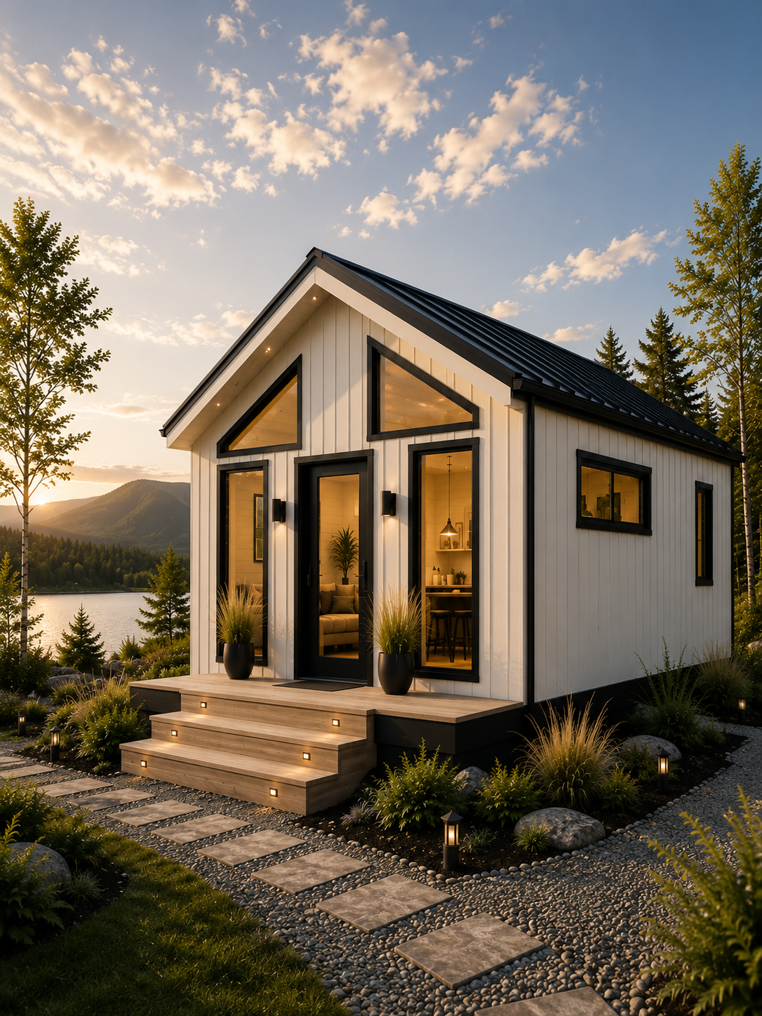 Mini-maison moderne préfabriquée sur mesure en Mauricie - Unex Construction